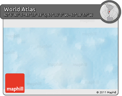 Physical 3D Map of the Area around 41° 51' 59" S, 61° 7' 30" W