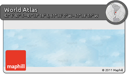 Physical Panoramic Map of the Area around 41° 51' 59" S, 61° 7' 30" W