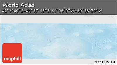 Physical Panoramic Map of the Area around 41° 51' 59" S, 61° 7' 30" W