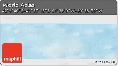 Physical Panoramic Map of the Area around 41° 51' 59" S, 61° 7' 30" W
