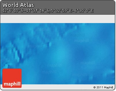 Physical 3D Map of the Area around 41° 51' 59" S, 6° 1' 30" E