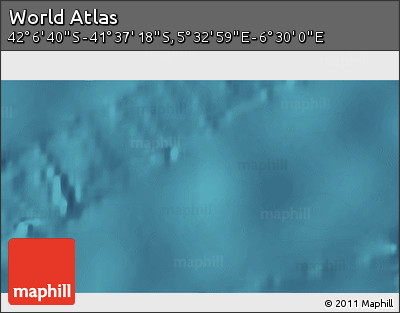 Satellite 3D Map of the Area around 41° 51' 59" S, 6° 1' 30" E