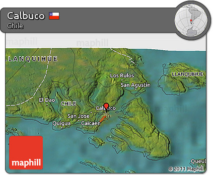 Satellite 3D Map of Calbuco