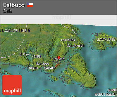 Satellite 3D Map of Calbuco
