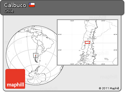 Blank Location Map of Calbuco