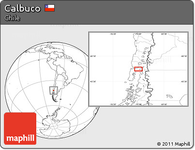 Blank Location Map of Calbuco