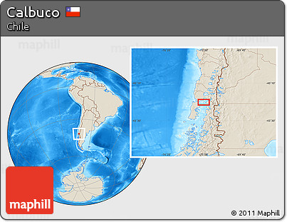 Shaded Relief Location Map of Calbuco