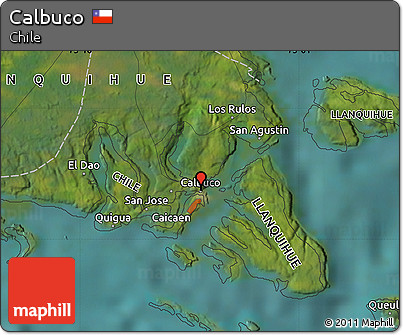 Satellite Map of Calbuco