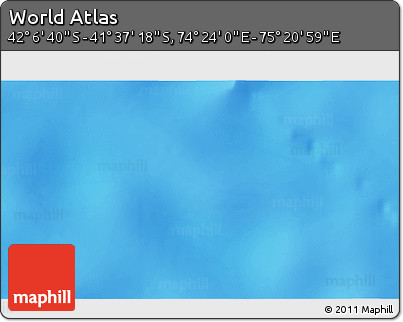 Shaded Relief 3D Map of the Area around 41° 51' 59" S, 74° 52' 30" E