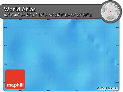 Physical Map of the Area around 41° 51' 59" S, 74° 52' 30" E