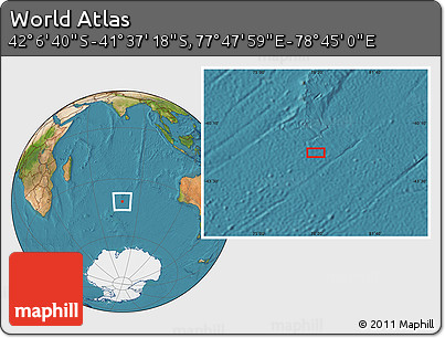 Satellite Location Map of the Area around 41° 51' 59" S, 78° 16' 30" E