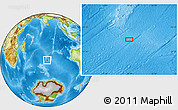 Physical Location Map of the area around 41° 51' 59" S, 79° 7' 30" E