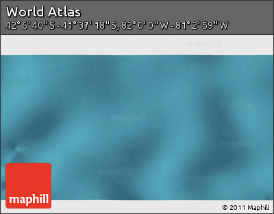 Satellite 3D Map of the Area around 41° 51' 59" S, 81° 31' 30" W