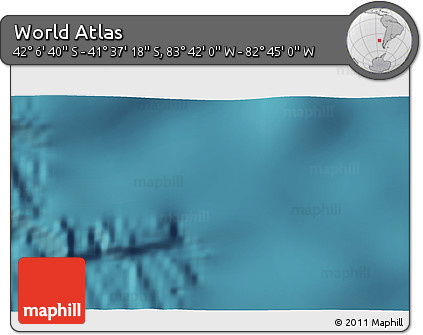 Satellite 3D Map of the Area around 41° 51' 59" S, 83° 13' 29" W