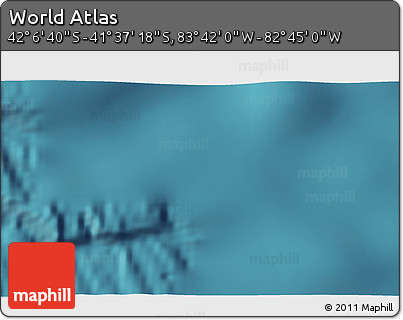 Satellite 3D Map of the Area around 41° 51' 59" S, 83° 13' 29" W