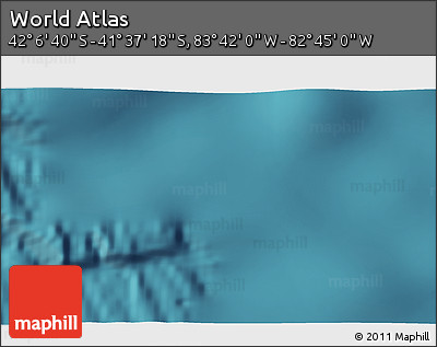 Satellite 3D Map of the Area around 41° 51' 59" S, 83° 13' 29" W