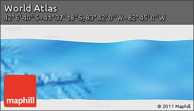 Physical Panoramic Map of the Area around 41° 51' 59" S, 83° 13' 29" W