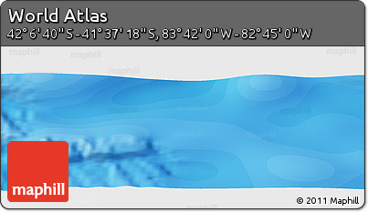 Political Panoramic Map of the Area around 41° 51' 59" S, 83° 13' 29" W