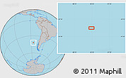 Gray Location Map of the area around 41° 51' 59" S, 84° 55' 30" W
