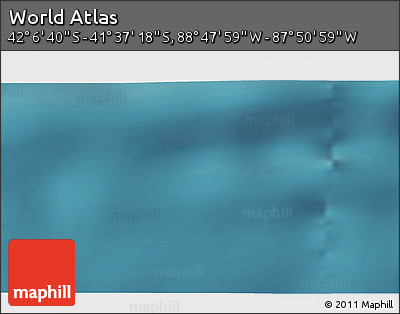 Satellite 3D Map of the Area around 41° 51' 59" S, 88° 19' 29" W
