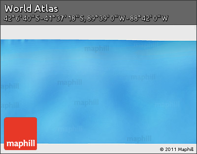 Physical 3D Map of the Area around 41° 51' 59" S, 89° 10' 30" W