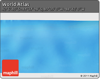Shaded Relief 3D Map of the Area around 41° 51' 59" S, 89° 10' 30" W
