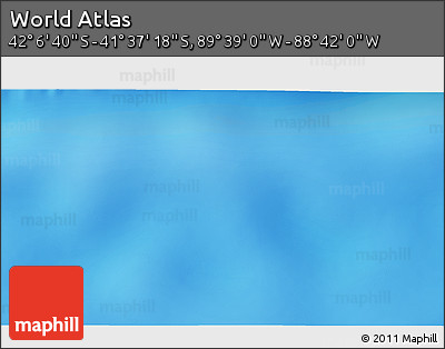 Shaded Relief 3D Map of the Area around 41° 51' 59" S, 89° 10' 30" W