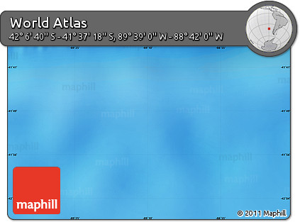 Physical Map of the Area around 41° 51' 59" S, 89° 10' 30" W