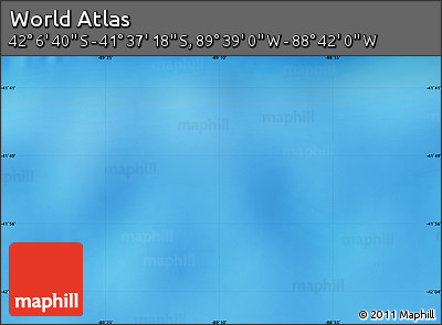 Physical Map of the Area around 41° 51' 59" S, 89° 10' 30" W