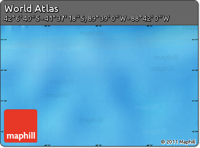 Physical Map of the Area around 41° 51' 59" S, 89° 10' 30" W