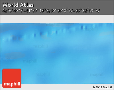Physical 3D Map of the Area around 41° 51' 59" S, 90° 1' 30" W
