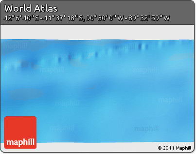 Physical 3D Map of the Area around 41° 51' 59" S, 90° 1' 30" W