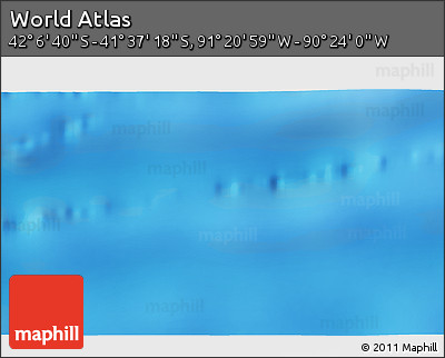 Physical 3D Map of the Area around 41° 51' 59" S, 90° 52' 30" W