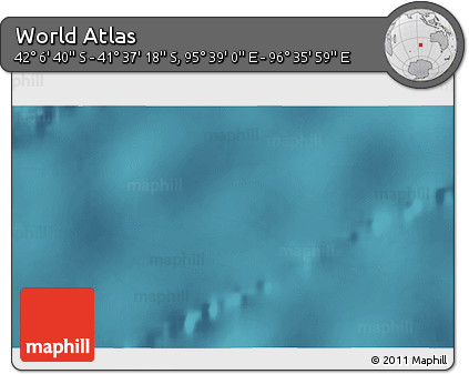Satellite 3D Map of the Area around 41° 51' 59" S, 96° 7' 30" E