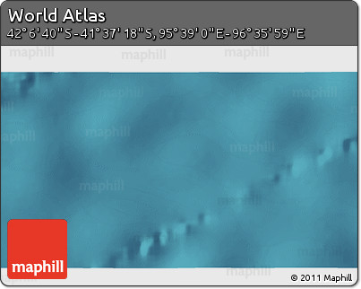 Satellite 3D Map of the Area around 41° 51' 59" S, 96° 7' 30" E