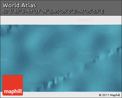 Satellite 3D Map of the Area around 41° 51' 59" S, 96° 7' 30" E