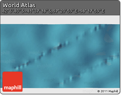 Satellite 3D Map of the Area around 41° 51' 59" S, 97° 49' 29" E