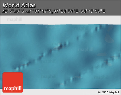 Satellite 3D Map of the Area around 41° 51' 59" S, 97° 49' 29" E