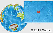 Physical Location Map of the area around 41° 51' 59" S, 98° 40' 30" E