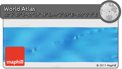 Physical Panoramic Map of the Area around 41° 51' 59" S, 99° 31' 30" E