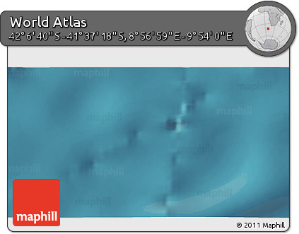 Satellite 3D Map of the Area around 41° 51' 59" S, 9° 25' 30" E