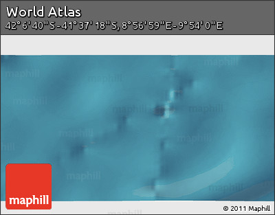 Satellite 3D Map of the Area around 41° 51' 59" S, 9° 25' 30" E