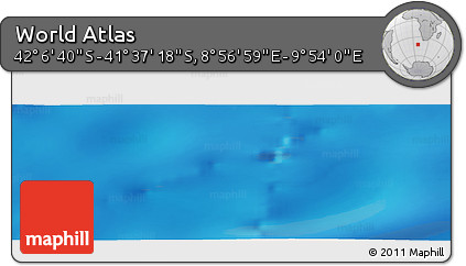 Physical Panoramic Map of the Area around 41° 51' 59" S, 9° 25' 30" E