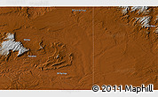 Physical 3D Map of the area around 42° 9' 30" N, 106° 10' 30" W