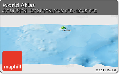 Political Panoramic Map of the Area around 42° 9' 30" N, 10° 16' 30" E