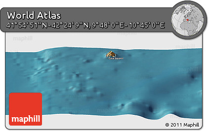 Satellite Panoramic Map of the Area around 42° 9' 30" N, 10° 16' 30" E