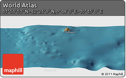 Satellite Panoramic Map of the Area around 42° 9' 30" N, 10° 16' 30" E