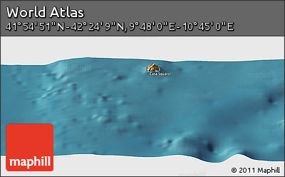 Satellite Panoramic Map of the Area around 42° 9' 30" N, 10° 16' 30" E