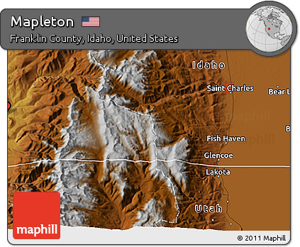 Physical 3D Map of Mapleton