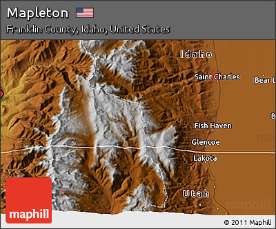Physical 3D Map of Mapleton